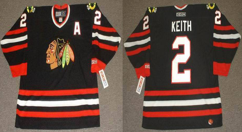 2019 Men Chicago Blackhawks 2 Keith black CCM NHL jerseys